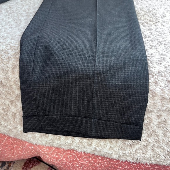 Nautica Mens Wool Cashmere Suit 42R W36 Charcoal Grey 3-Button Pleated Lord Tayl - Picture 6 of 16